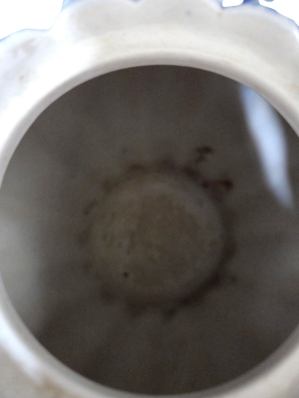 Vintage 8.5” Blue White Chinoiserie Ginger Jar Beetles & Flowers - Picture 6 of 7